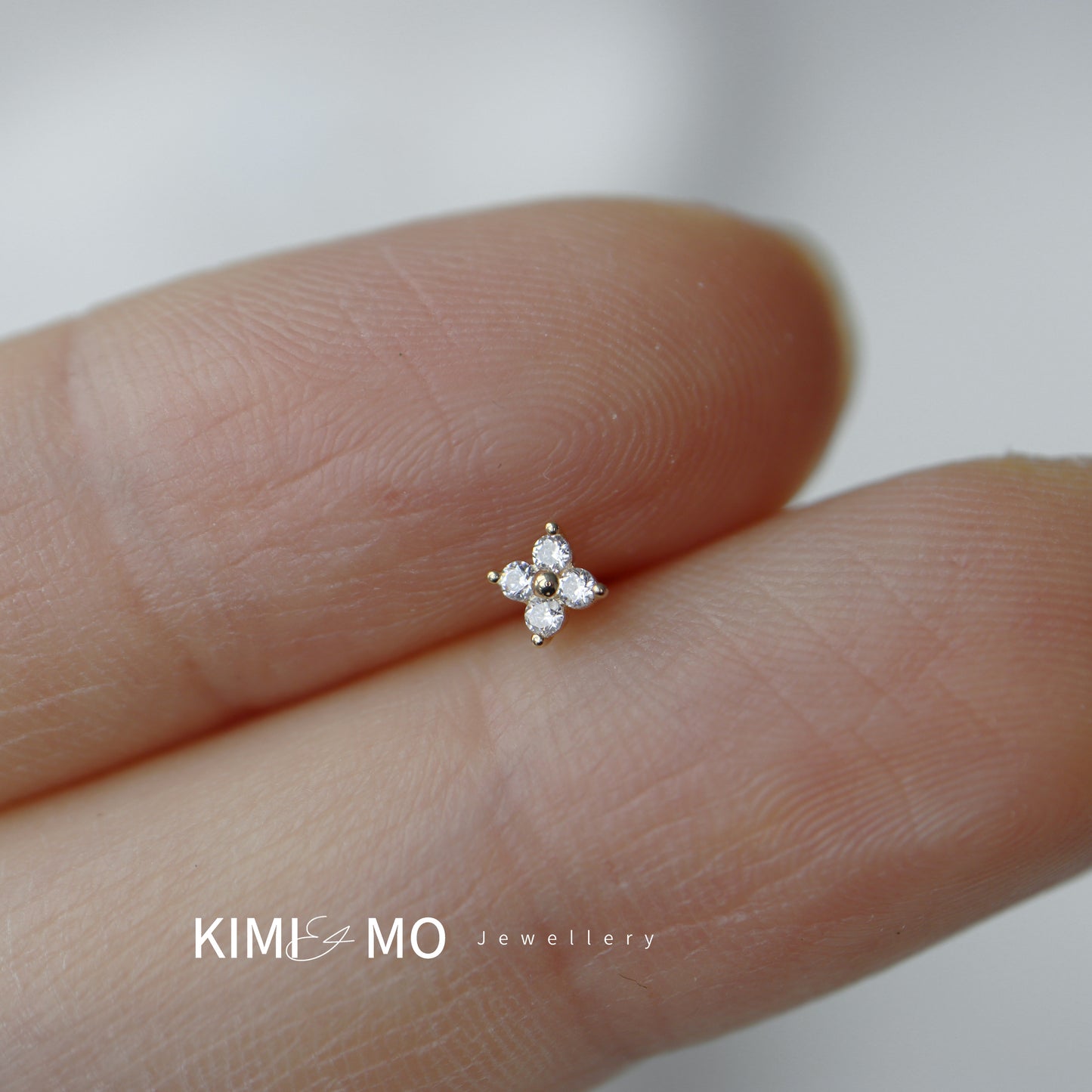 Boucles d'oreilles Flower Stud -Or Vermeil et Argent Sterling- **Collection Florale**