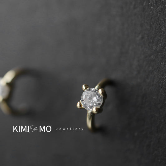Mini Cerceau Diamant - Or Vermeil & Argent Sterling -**Cerceau**