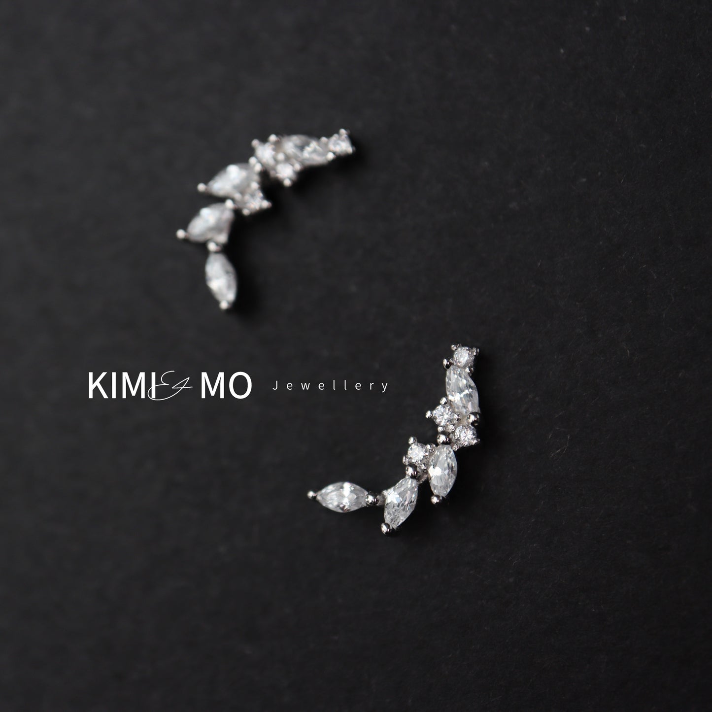 Boucle d’oreille Stud Fleur Feuille de Laurier - Or Vermeil & Argent Sterling -**Collection Florale**