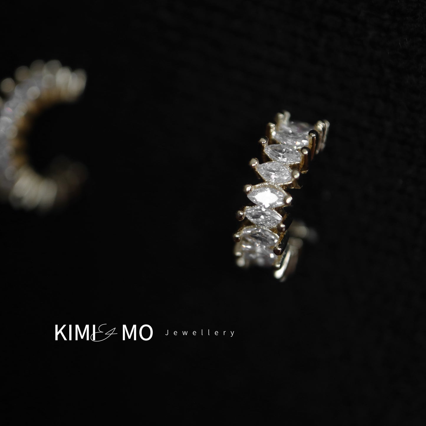Créole Pavé Diamants - Or Vermeil & Marquise - **Hoop Hoop**