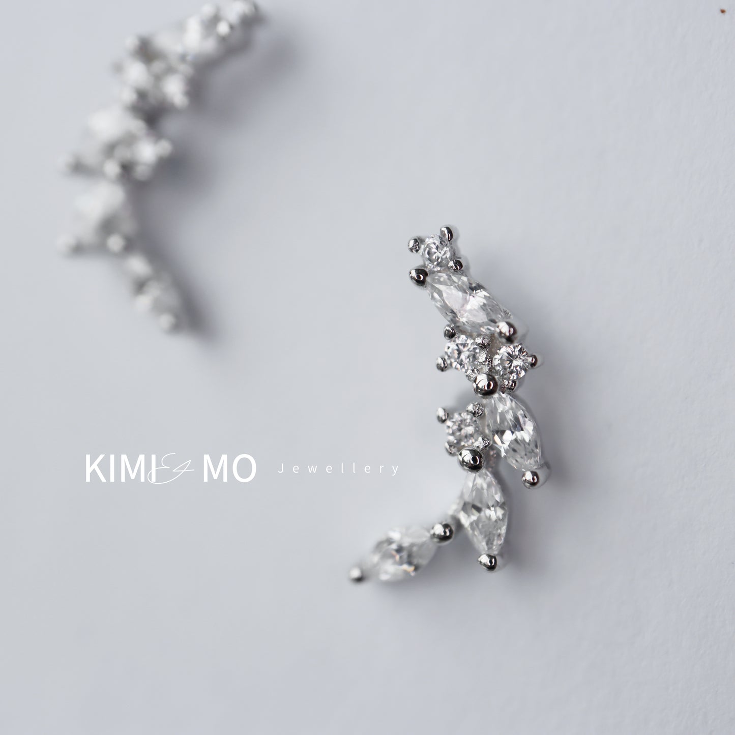Boucle d’oreille Stud Fleur Feuille de Laurier - Or Vermeil & Argent Sterling -**Collection Florale**