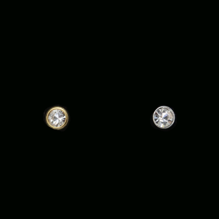 Elegant gemstone gold studs with flat back design