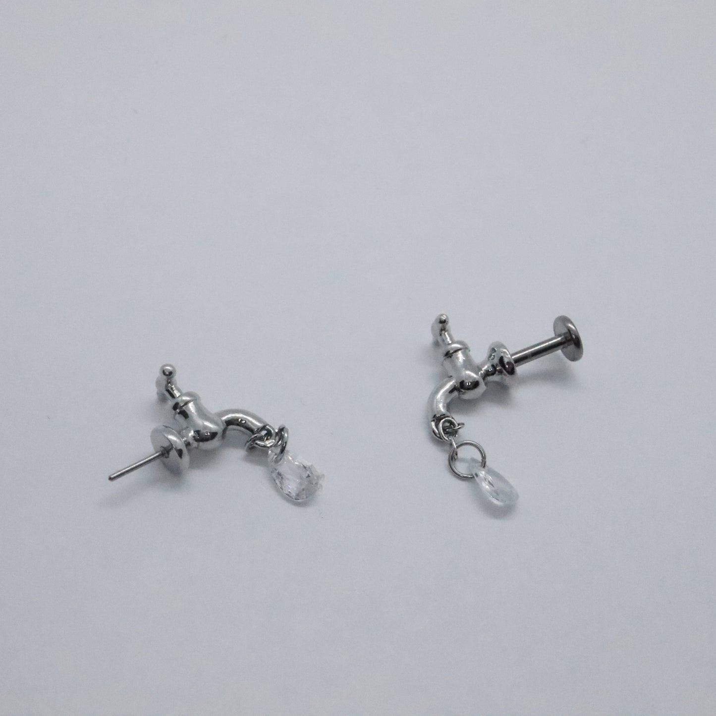 Unique Designed Tap Earring • Threadless End Push Pin • G23 Titanium