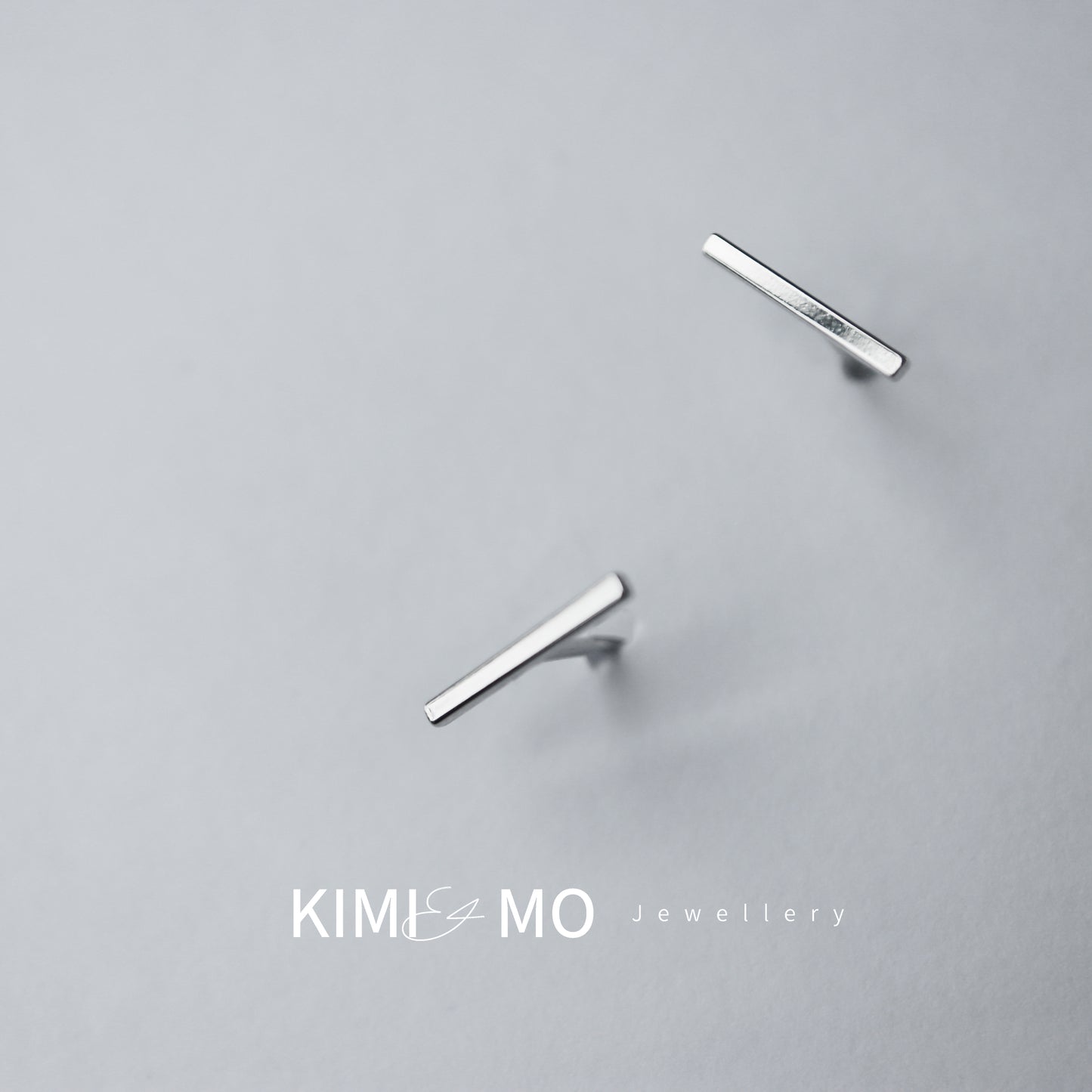 Bar Stud Earrings • Minimalist Stud Earrings • Gold Vermeil & Sterling Silver