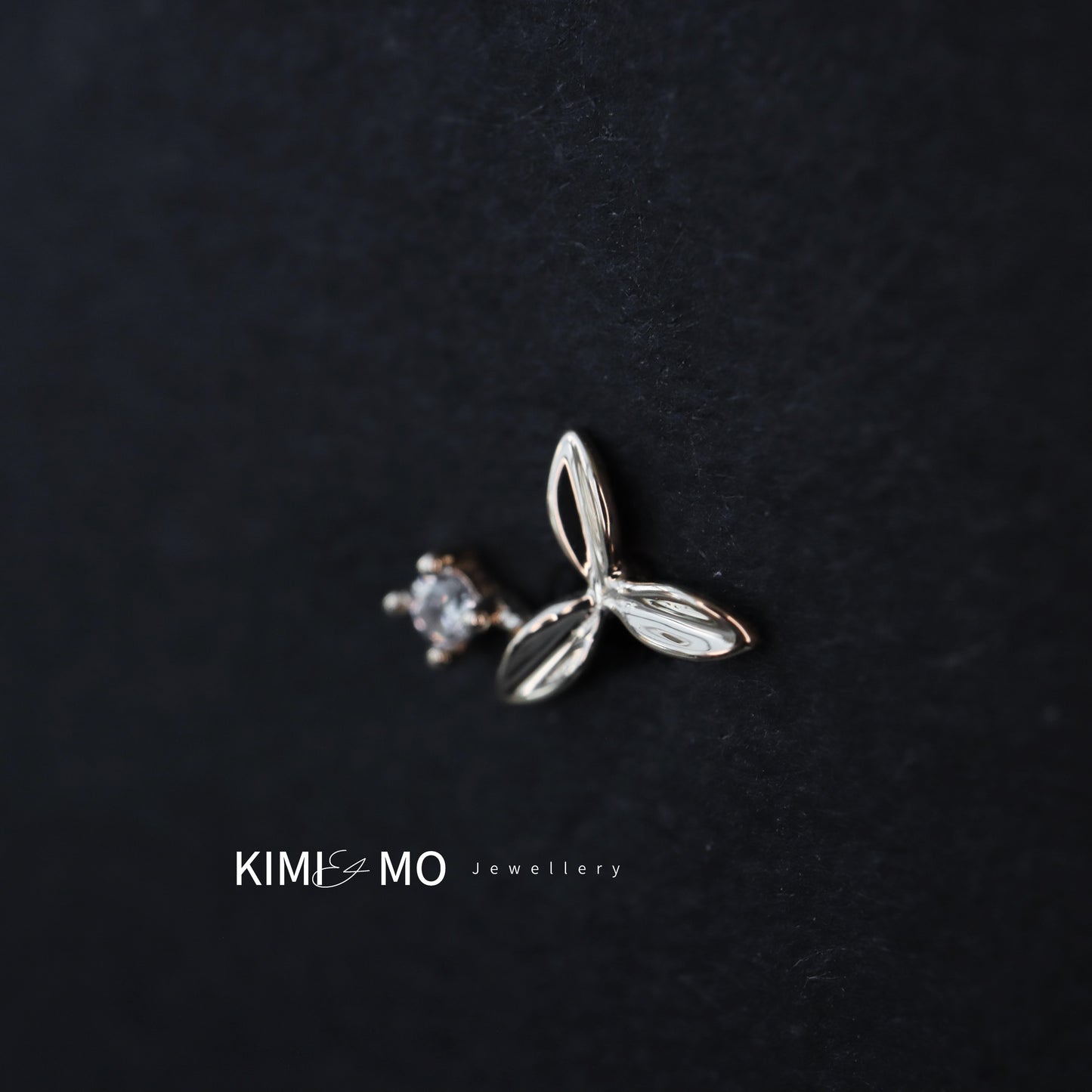 Tiny 9K Solid Gold Flower Stud Earring • Gold Vermeil & Sterling Silver Minimalist Stud Earring