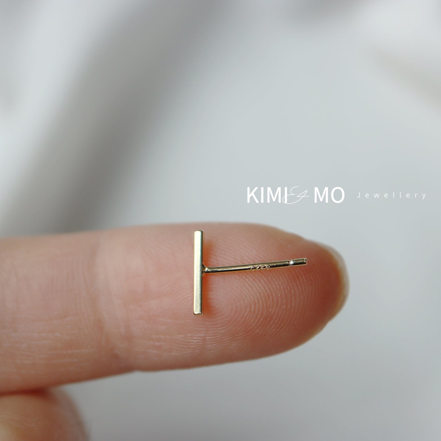 Bar Stud Earrings • Minimalist Stud Earrings • Gold Vermeil & Sterling Silver