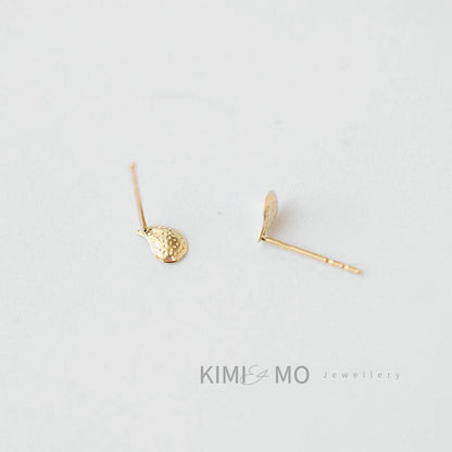 Teardrop Stud Earrings - 9K Solid Gold -**Geometric Collection**