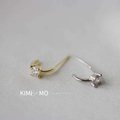 Minimalist Tiny Hoop • Gold Vermeil & Sterling Silver Small Hoop Earring