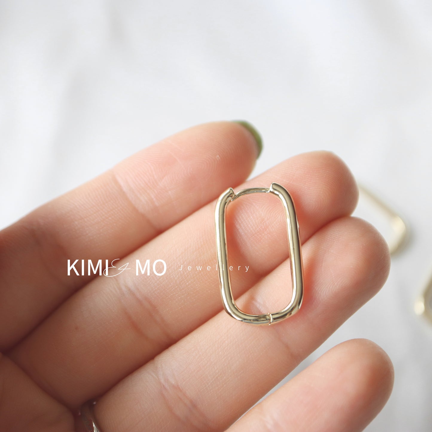 Gold Oblong Rectangle Hoop • Gold & Silver Classic Hoop Earrings