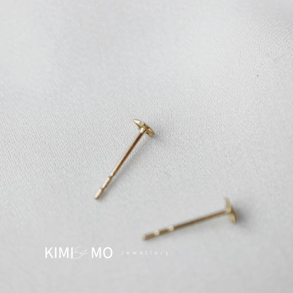 14K Solid Gold Tiny Star Stud Earrings • Minimalist Stud Earrings • Gift for Her