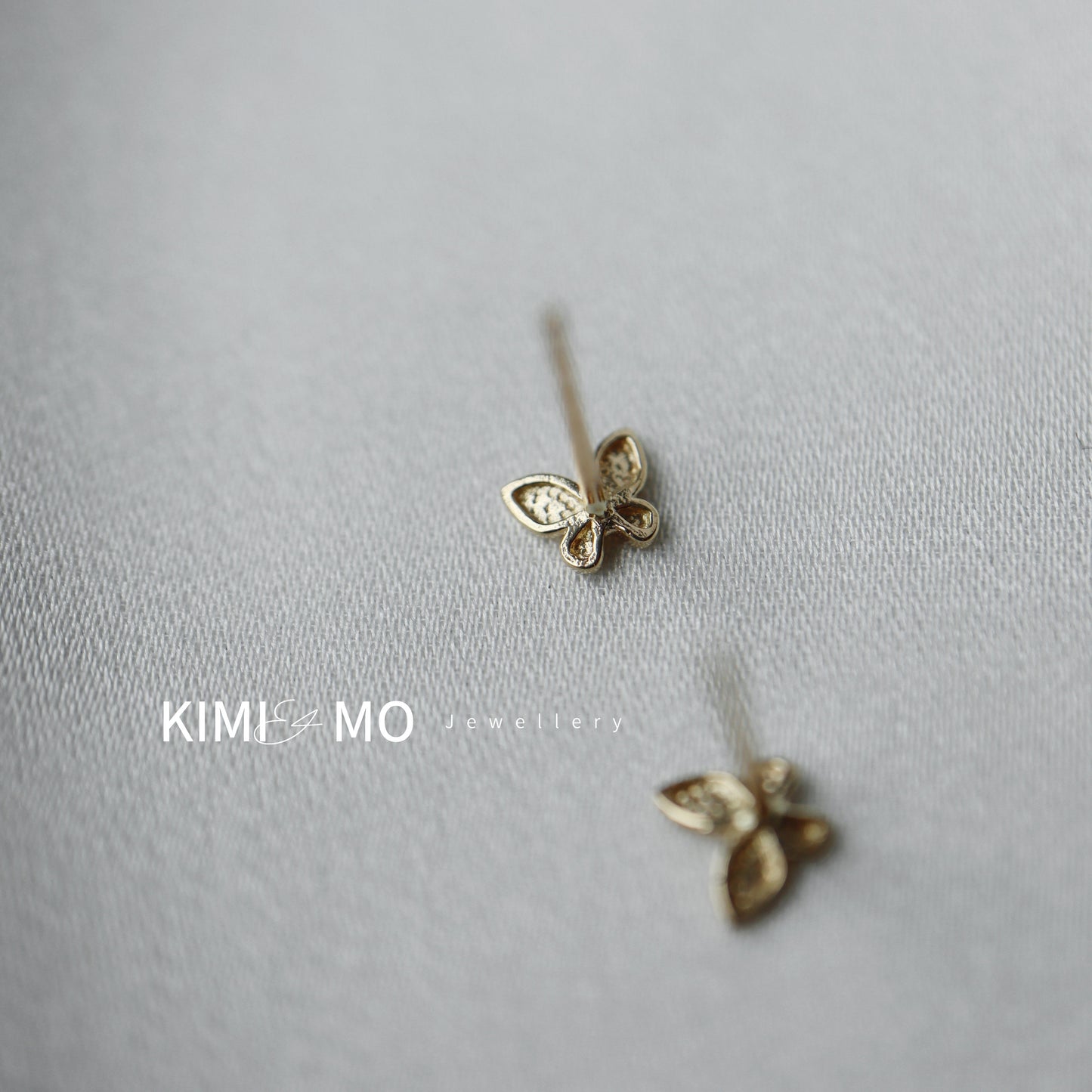 14k Solid Gold Butterfly Stud Earrings • Gold Vermeil & Sterling Silver Tiny Stud Earrings